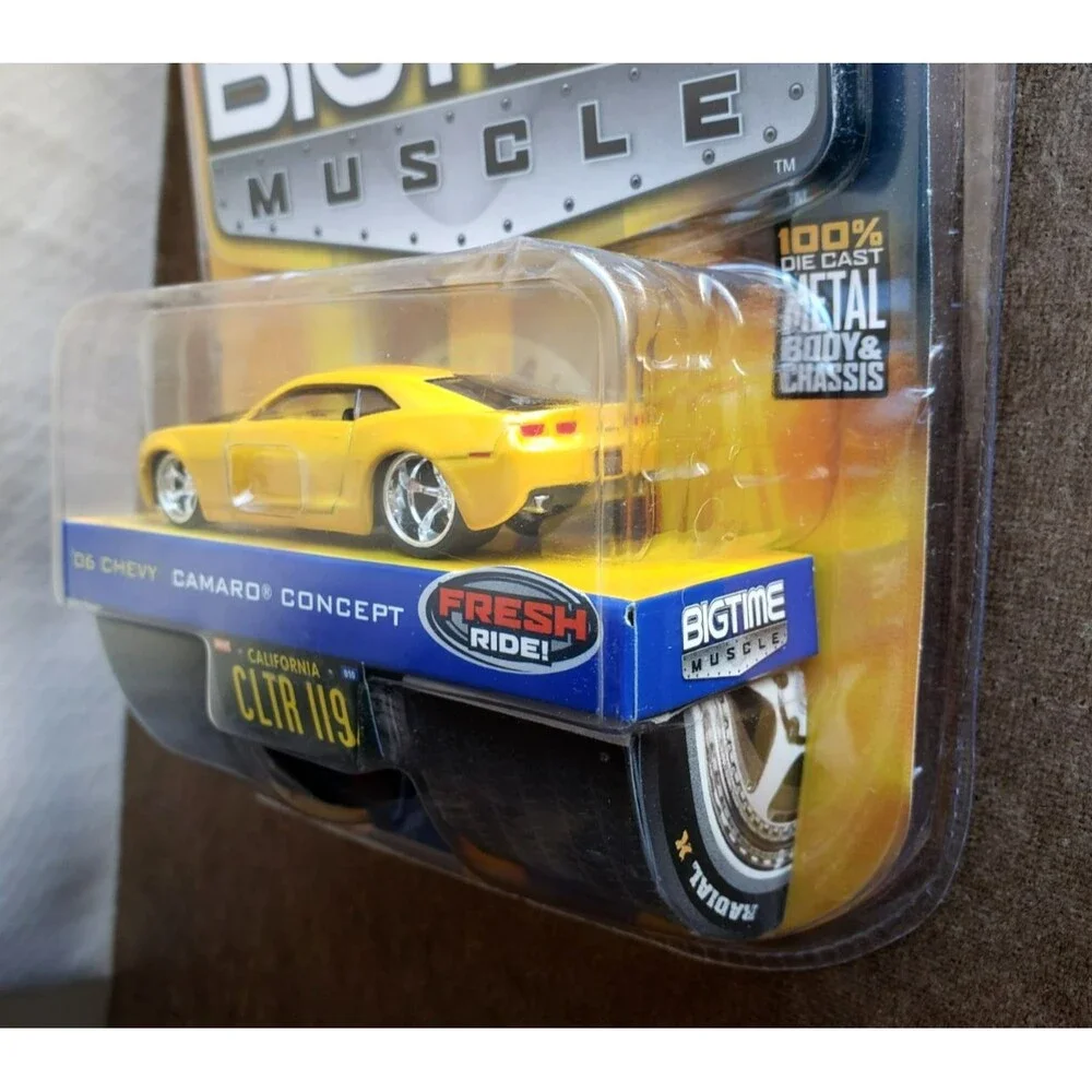 VTG Jada Toys 06 CHEVY CAMARO CONCEPT Yellow BIGTIME MUSCLE WAVE 10 CLTR 119 6/6